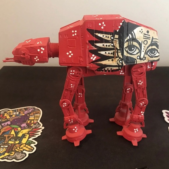 RAS TERMS painted Angelic Art StarWars AT-AT WITH RasTerms STICKER/pin Package. - Picture 6 of 8